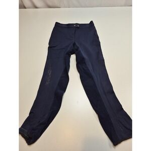 Harry Hall Riding Pants Women's 30x26 Blue Breeches Jodhpurs Stretch Zip Pocket